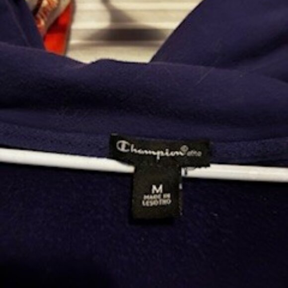 Champion zip up Hoodie Sweatshirt, Royal blue, Size Medium - Picture 4 of 6